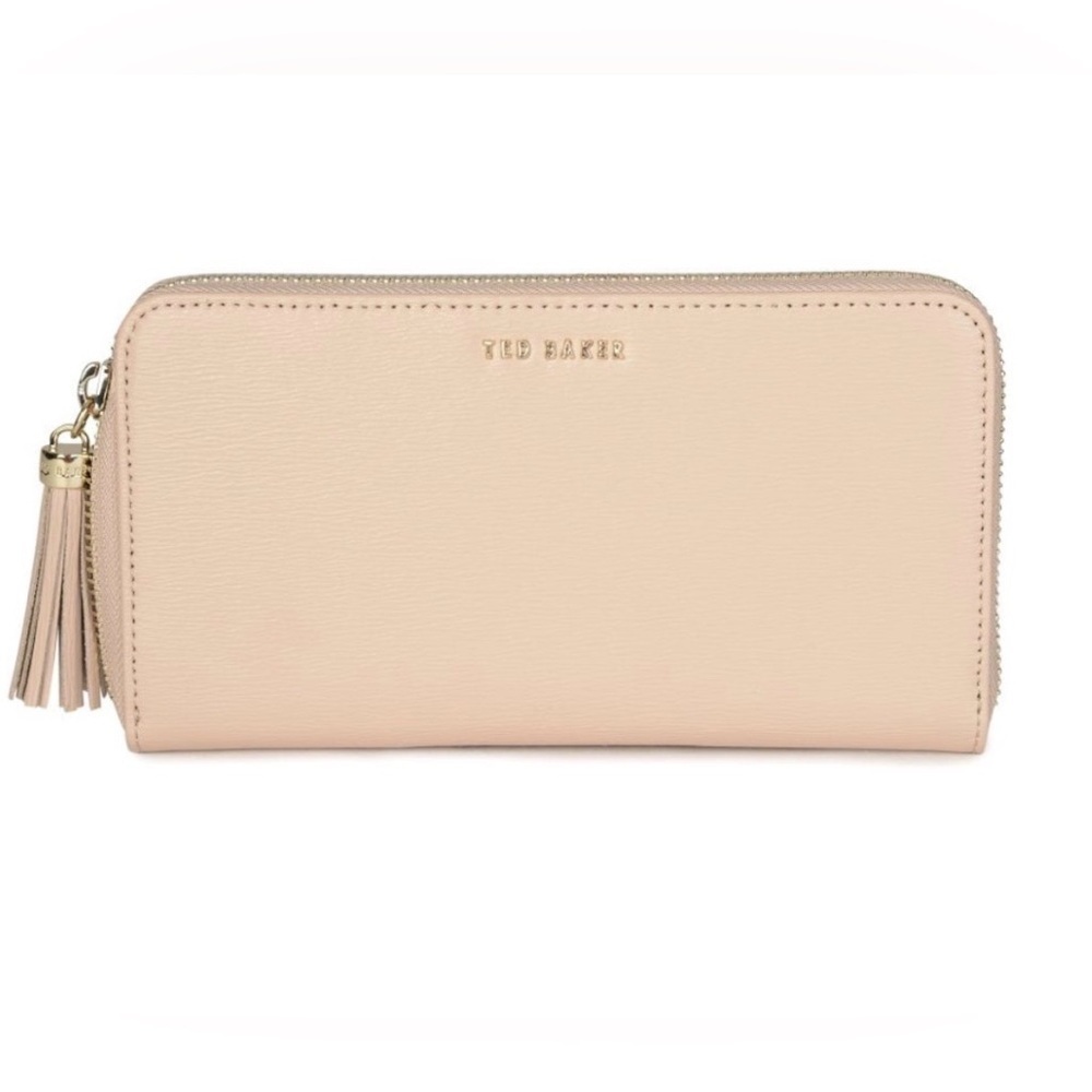 Ted Baker Robyna Stone Leather Zip Around Wallet Tassel
